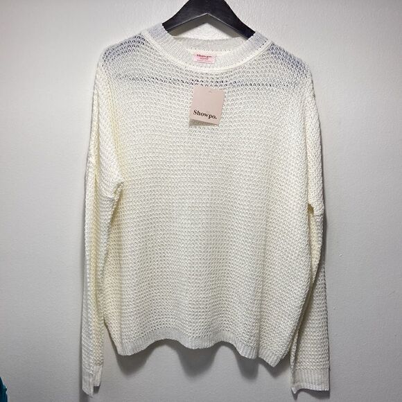 Showpo. Envious Lady Knit Top In WHITE WAFFLE Size 6 - Picture 3 of 7